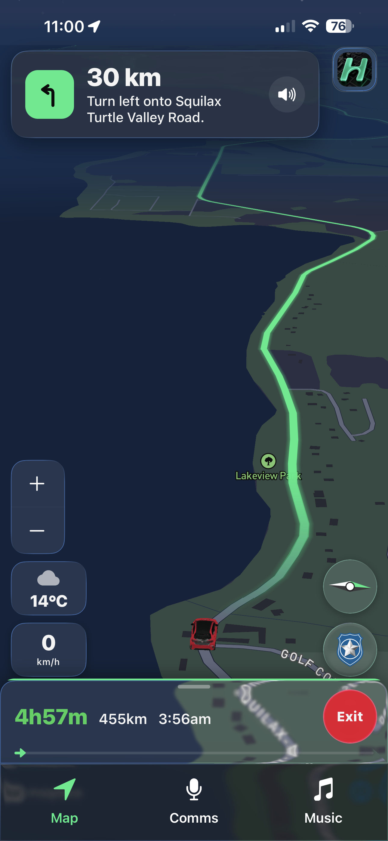 Hairpin turn-by-turn navigation with Scout
